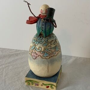 Jim Shore Heartwood Creek “Hats‎ Off to Winter” Snowman Figurine 4010360